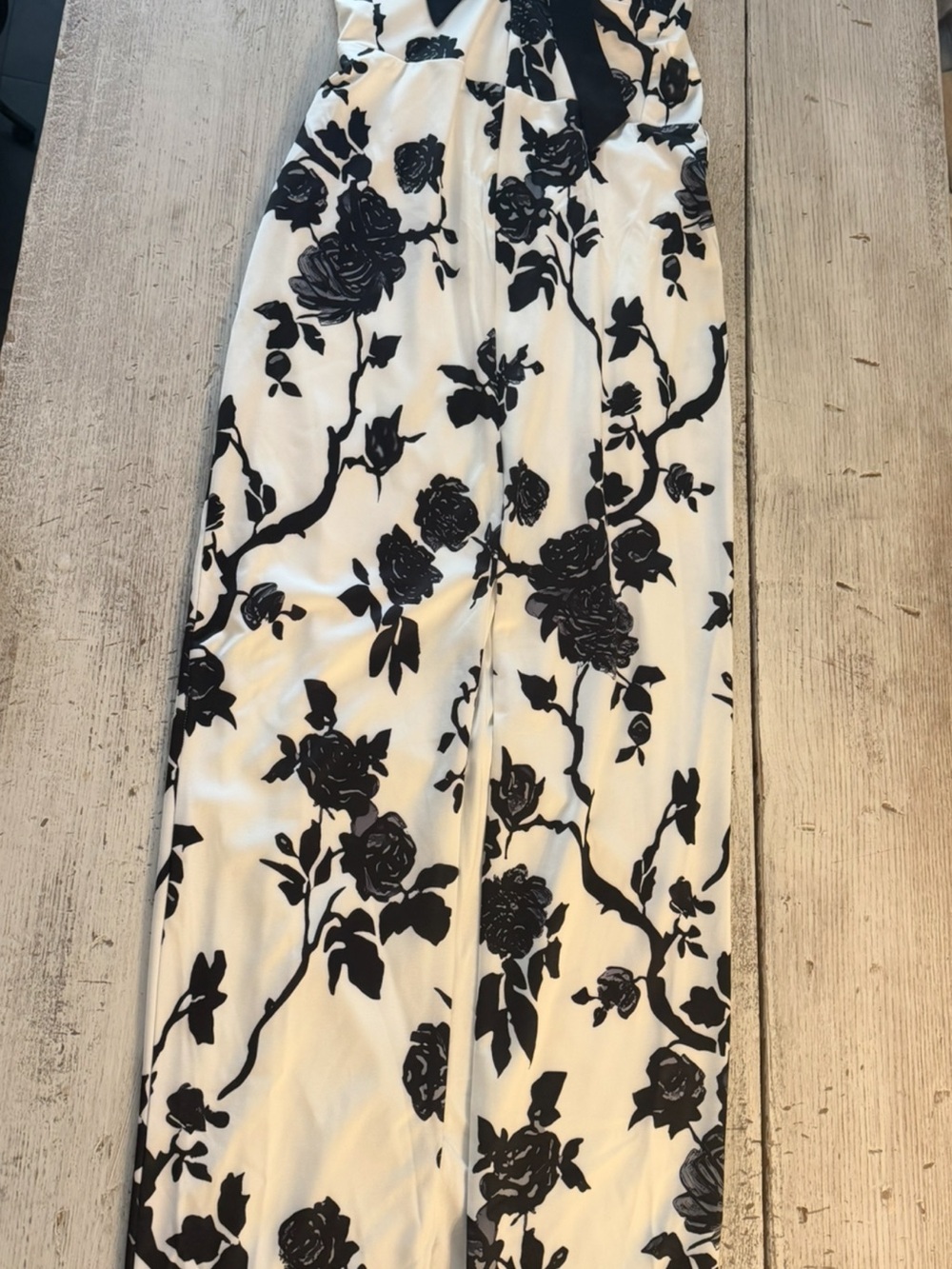 Black & White Floral Maxi Skirt
